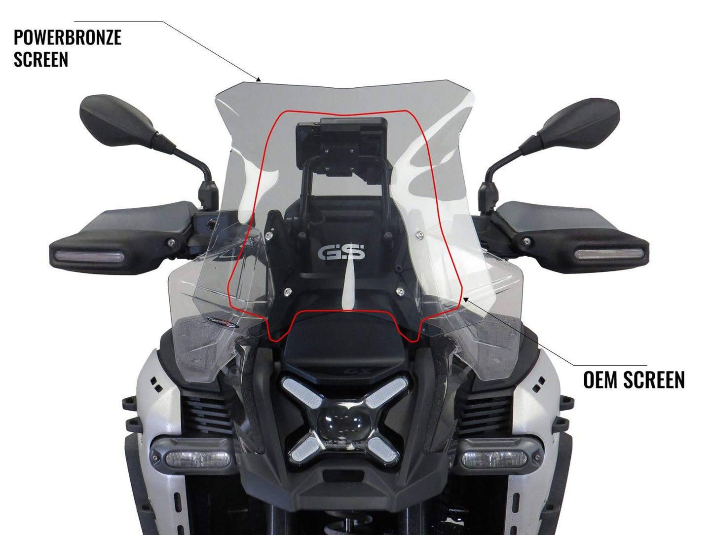 Touring Screen Wind deflector BMW ,R1300GS, 24 (445 MM HIGH X 450 MM WIDE)