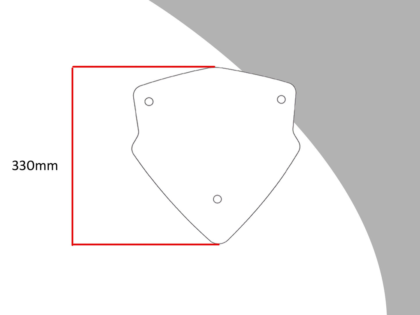 Adventure Sports Screen wind deflector cowl DUCATI MULTISTRADA 1200, 950, 1260S, V2, V2s (330 MM)