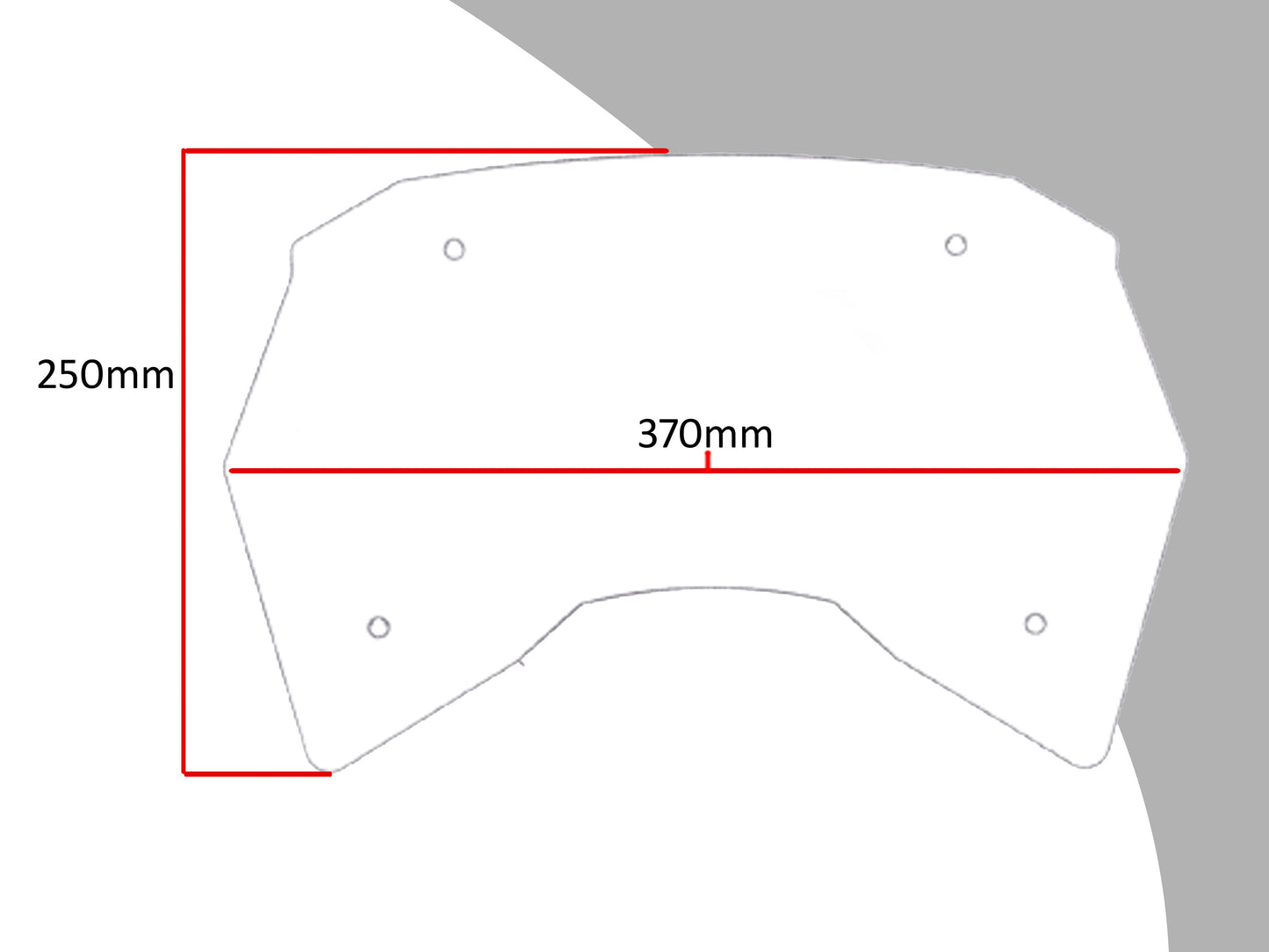 Adventure Sports Screen Wind deflector KTM 1290, Super Adventure, R, S 250MM High