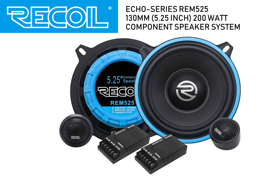 speakers component 130mm (5.25 inch) 160 watt PAIR REM525 RECOIL Echo-Series