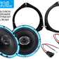 6.5 Inch coaxial speaker upgrade fitting kit Citroen, Fiat, Vauxhall RECOIL