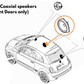 6.5 Inch coaxial speaker upgrade fitting kit Abarth/ Fiat 500 (2008-2016)