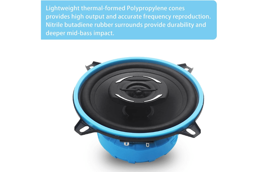 speakers coaxial car 130mm 5.25" 200 watt full-range PAIR RCX525 RECOIL Echo-Series