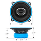 speakers coaxial car 130mm 5.25" 200 watt full-range PAIR RCX525 RECOIL Echo-Series