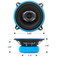 speakers coaxial car 165mm 6.5" 200 watt full-range PAIR RCX65 RECOIL Echo-Series