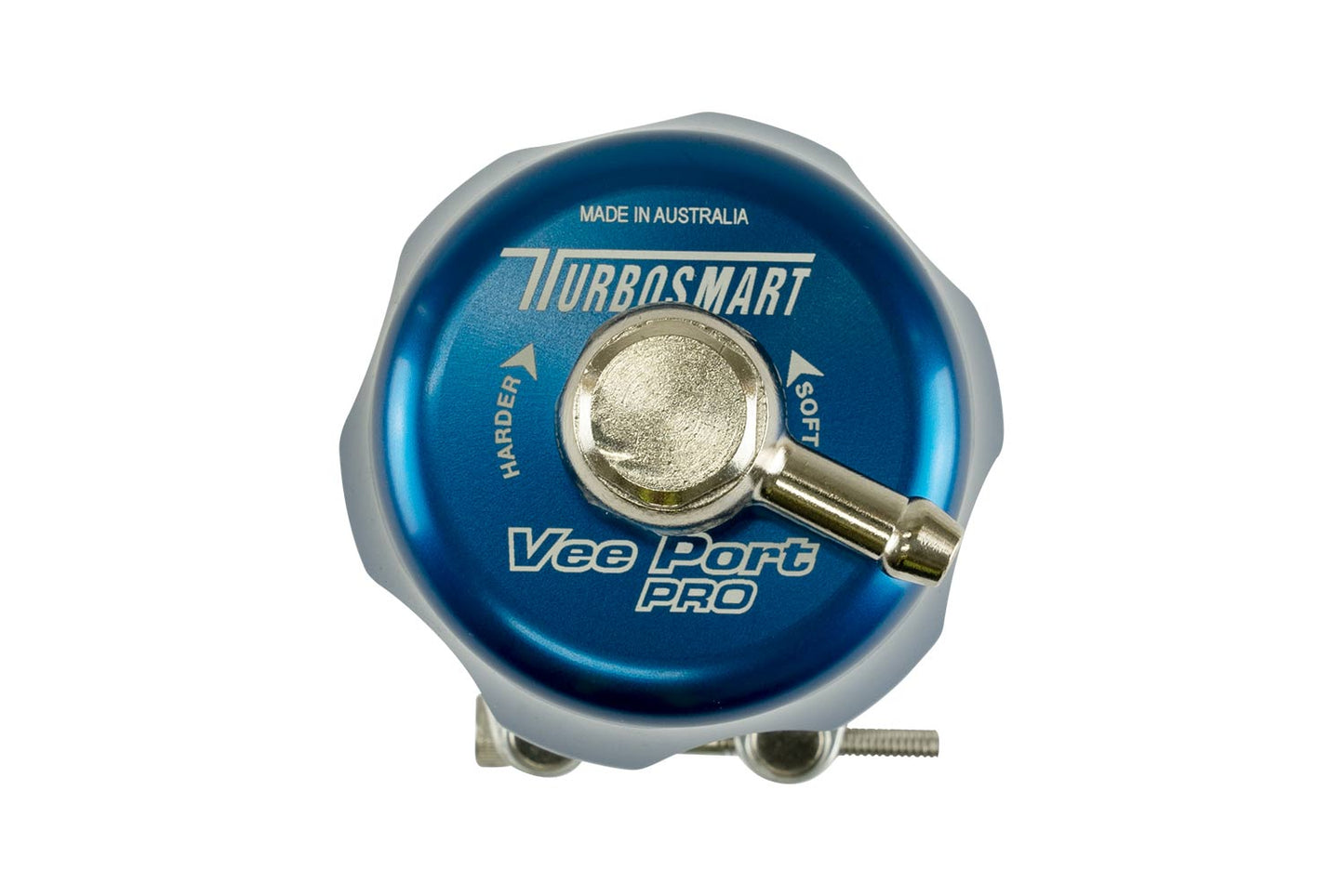 Blow Off Valve Vee Port Pro Blue Billet Aluminium White Spring rated -21 to -19 InHg
