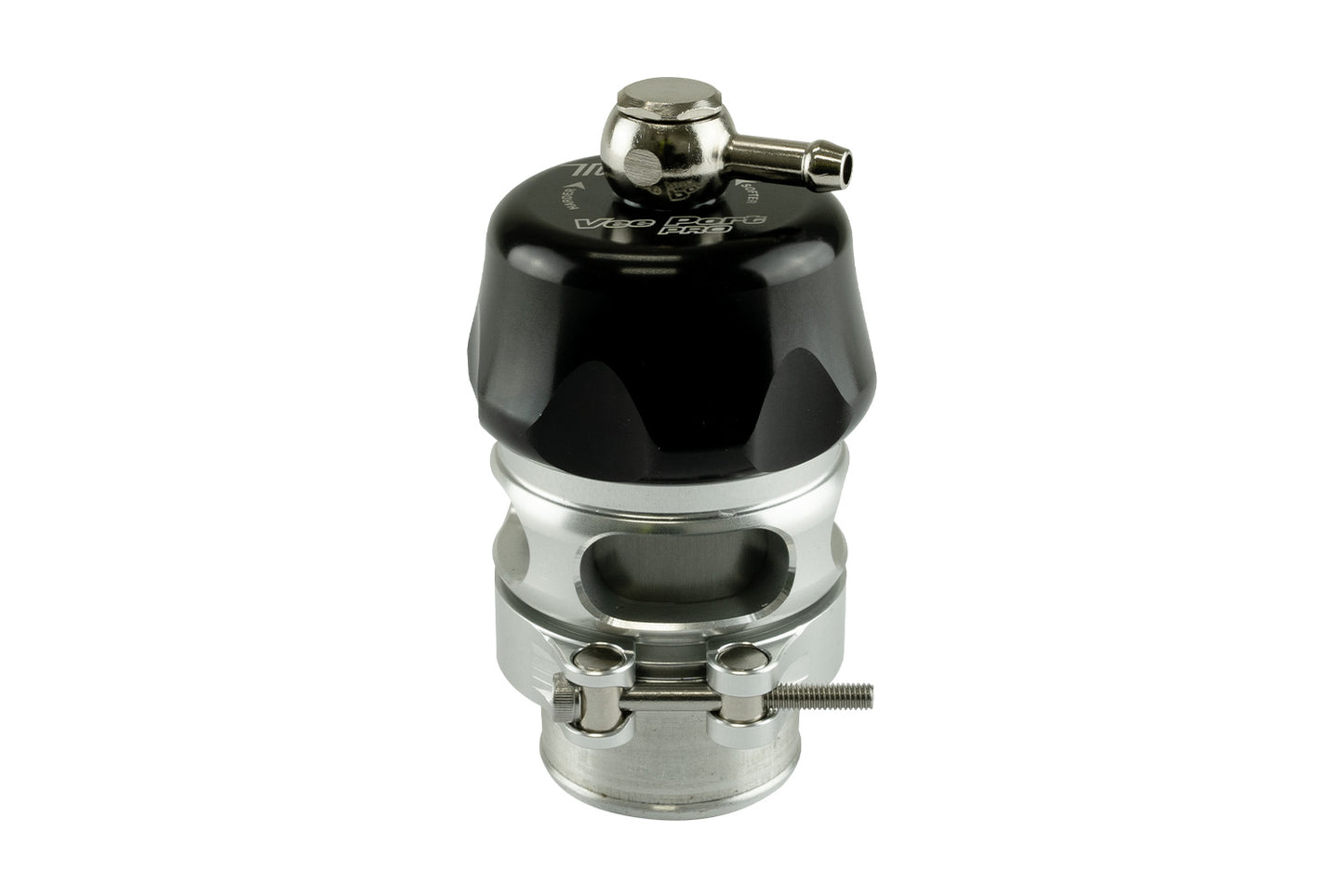 Blow Off Valve Vee Port Pro Black Billet Aluminium White Spring rated -21 to -19 InHg