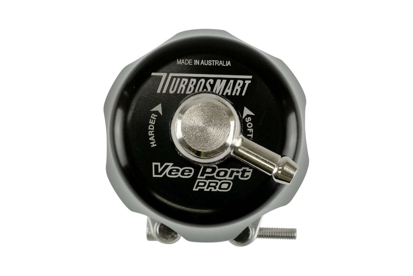 Blow Off Valve Vee Port Pro Black Billet Aluminium White Spring rated -21 to -19 InHg