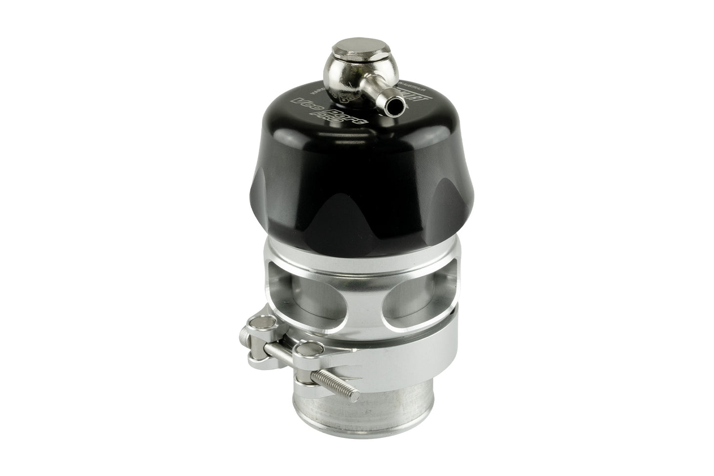 Blow Off Valve Vee Port Pro Black Billet Aluminium White Spring rated -21 to -19 InHg