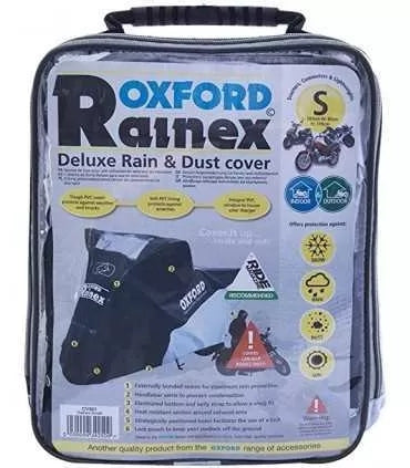 Water Resistant Polyethylene Motorcycle Cover - Black/White Oxford