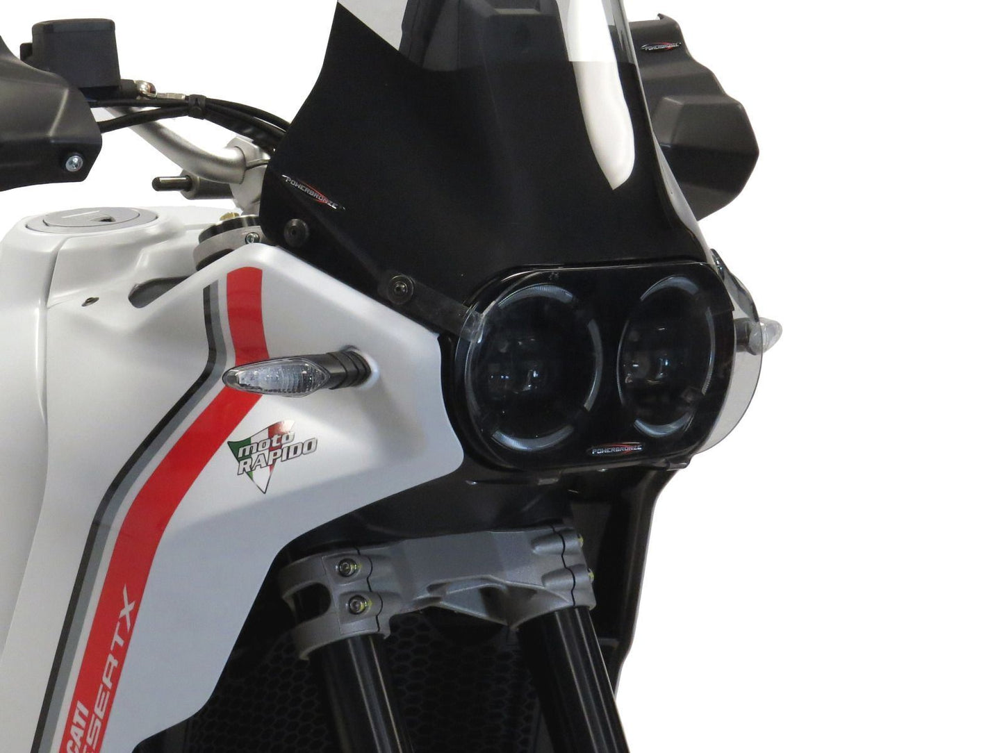 HEADLIGHT LENS PROTECTORS DUCATI ,DESERTX, DESERTX RALLY WITH BRACKET