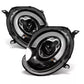 Mini 2007-2013 R55 and R56 Black LED Projector DRL Daylight Running Lights Headlights