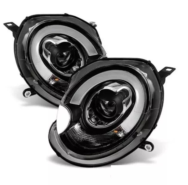 Mini 2007-2013 R55 and R56 Black LED Projector DRL Daylight Running Lights Headlights