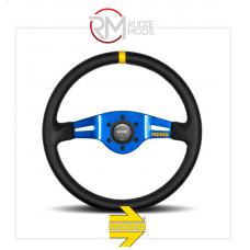 Momo Model 03 Steering Wheel BLUE SPOKE/BLACK LEATHER Ø350mm M11150405812R