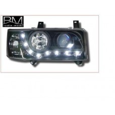 Black DRL R8 Projector style Headlights for VW Transporter T4 1990-2003 VW58L27S