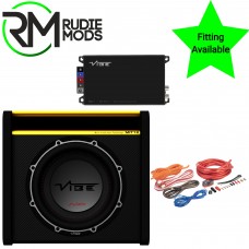 VIBE SLICK MIT 12 inch Bass Enclosure with Amplifier & Wiring kit SLICKMIT12-V3