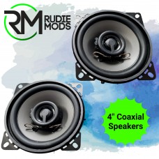 Rudiemods 4" 10cm Coaxial Car Audio Speakers - 1 Pair - 40w RMS