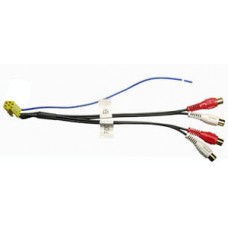 Yellow Mini ISO to 4 RCA Head Unit Wiring Harness