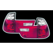 BMW X5 98-06 red and clear crystal style tailights