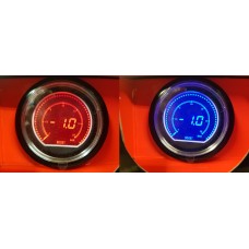 60mm EVO Car Boost Gauge 2 BAR Red and Blue LCD Digital Display