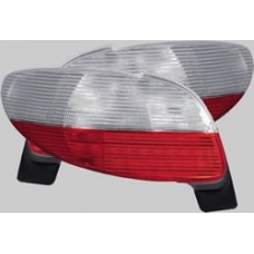 Peugeot 206CC upto 2003 clear and red LED rear tailights