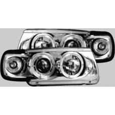 VW Polo MK4 6N 94-99 chrome angel eye headlights
